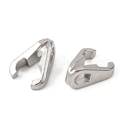 304ステンレススチールスナップオンベイル  ステンレス鋼色  11.5x8.5x5.5mm  穴：3x2.5mm&nbsp;SA-CBAB7A7-01P