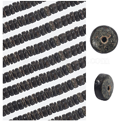 6連売り天然ココナッツシェルロンデルビーズ連売り  シエナ  8x2.5mm  穴：1mm  約107個/連  16.1インチ（40.89cm）&nbsp;COCB-SC0001-02B