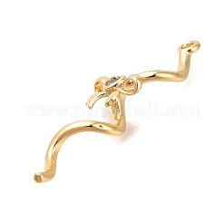 Brass Micro Pave Cubic Zirconia Pendants&nbsp;KK-M301-16G