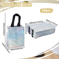 20Pcs Iridescent Rainbow Cloth Gift Tote Bags&nbsp;ABAG-GO0001-15