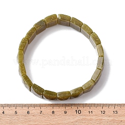 Rectangle Natural Lemon Jade Beads Stretch Bracelets for Women Men&nbsp;BJEW-Z149-01H