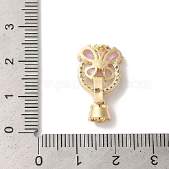 Brass Micro Pave Cubic Zirconia Fold Over Clasps&nbsp;KK-B098-06G-03