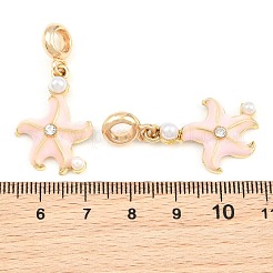 Alloy Enamel European Dangle Charms&nbsp;AL-CBAC2D3-01G-03