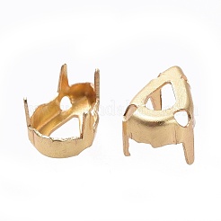 Flat Teardrop Brass Sew on Prong Settings&nbsp;KK-N0084-A01-6x10G