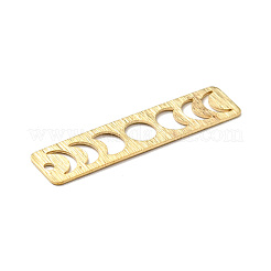 真鍮チャーム  月の満ち欠け  ゴールドカラー  30x7x0.5mm  穴：1.4mm&nbsp;KK-G423-09G
