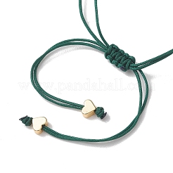 Natural Gemstone Heart Beads Braided Bead Bracelets&nbsp;BJEW-JB13527