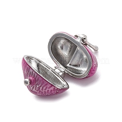 Brass Enamel Locket Pendants&nbsp;KK-F894-14P
