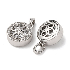 Brass Micro Pave Cubic Zirconia Pendants&nbsp;KK-A279-03P