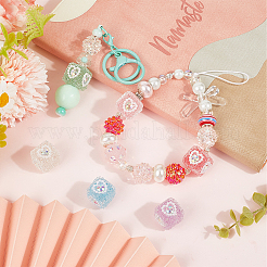 6Pcs 6 Colors Acrylic & Plastic & Resin Rhinestone Beads&nbsp;FIND-SC0013-09B