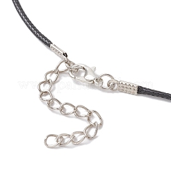 Handmade Porcelain Shell Shaped Pendant Black Waxed Cotton Cord Necklaces&nbsp;NJEW-JN05271