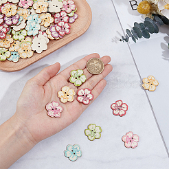 2 Bags Printed Wooden Buttons&nbsp;BUTT-GF0004-13