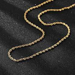 304 Stainless Steel Rope Chain Necklaces&nbsp;NJEW-E026-09G