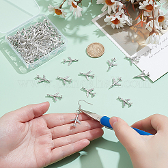 チベット風アロイペンダント80個  旅客機  カドミウムフリー＆鉛フリー  アンティークシルバー  22x15x3mm  穴：2.5mm&nbsp;FIND-ME0001-62
