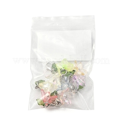 8色の花のアクリルペンダントデコレーション8個  合金製カニカン付き  ミックスカラー  30mm  1pc /カラー&nbsp;HJEW-FS00034-01