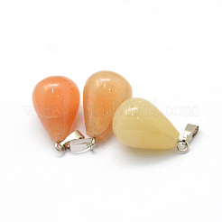 Teardrop Natural Topaz Jade Pendants&nbsp;X-G-Q435-15