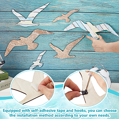2 Bags 2 Colors Wooden Bird Wall Decorations&nbsp;AJEW-GA0008-94