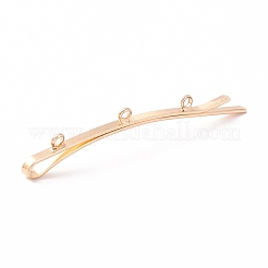 アイアン製ヘアピンパーツ  3ループ付き  ライトゴールド  60x2.5x7.5mm  穴：2.2mm&nbsp;IFIN-B127-01KCG