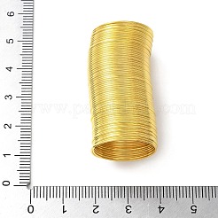リング用真鍮メモリーワイヤー5本  長持ちメッキ  ラウンド  18KGP本金メッキ  0.6mm  22ゲージ  内径：18.5mm  約69サークル/個&nbsp;FIND-NH0001-14G