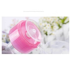 空のプラスチックプレスポンプ  マニキュアリムーバー清潔な液体の水の貯蔵ボトル  ショッキングピンク  10.5x5.5cm  100ml /瓶&nbsp;MRMJ-G007-10