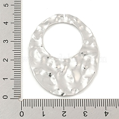 変色しない304ステンレススチールペンダント  オーバルチャーム  ステンレス鋼色  44x34x1.5mm  穴：1.8mm&nbsp;STAS-A099-26P