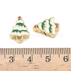 Christmas Brass Enamel Beads&nbsp;KK-I474-G22