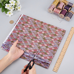 Fish Scales Pattern Cotton Fabric&nbsp;DIY-WH0622-777A