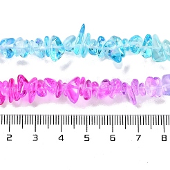 Spray Painted Transparent Glass Beads Strands&nbsp;GLAA-P060-01A-15
