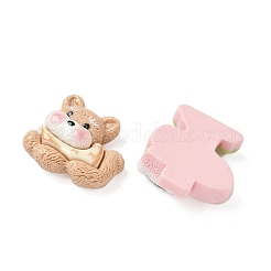 不透明樹脂デコデンカボション  猫の形と犬と手すり  ミックスカラー  15~23x19.5~24.5x6.5~8mm&nbsp;KY-G031-03