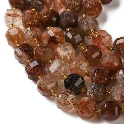 Natural Black Gold Rutilated Quartz Beads Strands&nbsp;GG-CBABD99-03B
