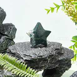 天然の苔の瑪瑙のホームディスプレイの装飾  スター  5~6x5~6x1.95cm&nbsp;DIY-WH0410-63A