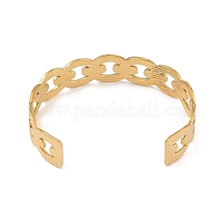 Hollow Wide Version Open Cuff Bangles&nbsp;BJEW-U006-03G-03