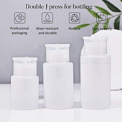DIYの空のプラスチックプレスポンプボトルセット  防水ステッカーラベル付き  プラスチック漏斗ホッパーとドロッパー  ホワイト  100ml / 160ml / 180ml  6個/セット&nbsp;DIY-BC0010-86