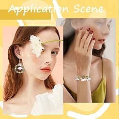 DIYジュエリー作りのパーツキット  100種類のアクリルビーズキャップ5個付き  120 個 3 スタイル ABS プラスチック模造パールビーズ  ミックスカラー  4~12x4~12x3.5~8mm  穴：1.4~2.3mm  220pc&nbsp;DIY-YW0018-02