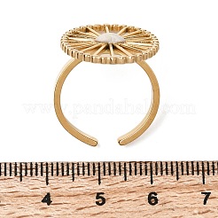 ハート型中空楕円形 304ステンレススチール製 女性用オープンカフリング  エナメル  ゴールドカラー  内径：17.6mm&nbsp;RJEW-A091-17G