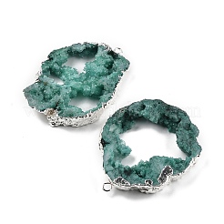 Dyed Nuggets Natural Druzy Geode Agate Big Pendants&nbsp;G-M287-08-S