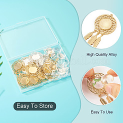 DIY Blank Dome Woven Net/Web with Feather Alloy Pendant Making Kits&nbsp;DIY-TA0011-22