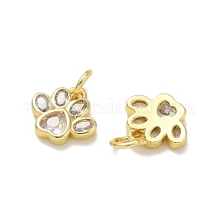 Brass Pave Clear Cubic Zirconia with Glass Charms&nbsp;CU-CBA6E4E-12G