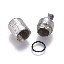 304ステンレスペンダント  漢字を持つ列  ミックスカラー  32x13mm  穴：8.5x5mm&nbsp;STAS-P235-19