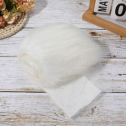 人工ウール生地1枚  DIYクラフト製作用品  ホワイト  100mm  2m / pc&nbsp;AJEW-GF0011-14B