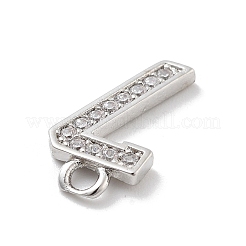 Brass Micro Pave Clear Cubic Zirconia Pendants&nbsp;LS-ZIRC-I067-02H