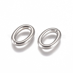 変色しにくい304ステンレススチール製オープン丸カン  オーバル  ステンレス鋼色  12ゲージ  12x8x2mm  内径：8x4mm&nbsp;STAS-L234-144F