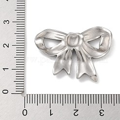 変色防止304ステンレススチールコネクタチャーム  ちょう結びのリンク  ステンレス鋼色  23x31x4mm  穴：4x6mm&nbsp;STAS-D197-23P-02