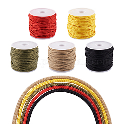 5 Rolls 5 Colors Nylon Braided Cord Ropes&nbsp;NWIR-PJ0001-01
