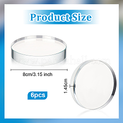 Transparent Glass Display Pedestals&nbsp;AJEW-WH0515-58B