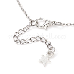 Alloy Cross Star Pendant Brass Cable Chain Necklaces for Women&nbsp;NJEW-JN05789