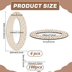 4Pcs Wood Wreath Boards&nbsp;DIY-FG0006-77A