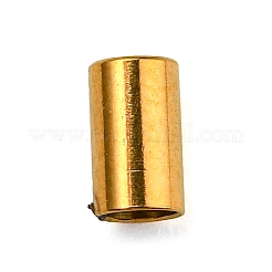 304ステンレススチールコードエンド  エンドキャップ  コラム  ゴールドカラー  5x3mm  内径：2mm&nbsp;STAS-L270-01B-G