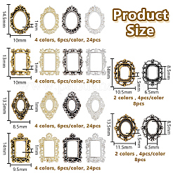20 Styles Alloy Cabochons&nbsp;MRMJ-OC0004-08
