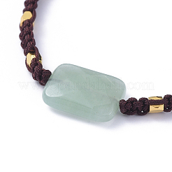 Adjustable Natural Green Aventurine Braided Bead Bracelets&nbsp;BJEW-JB05051-02