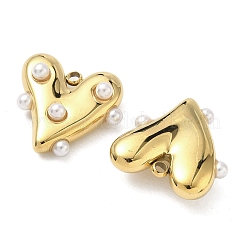 304 Stainless Steel with ABS Plastic Pearl Pendants&nbsp;X-STAS-G371-17G
